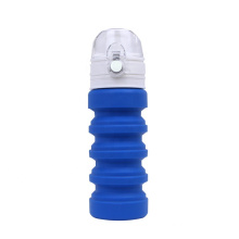 Custom heat-resistant foldable outdoor sports silicone water bottle coffee folding cup for camping trip